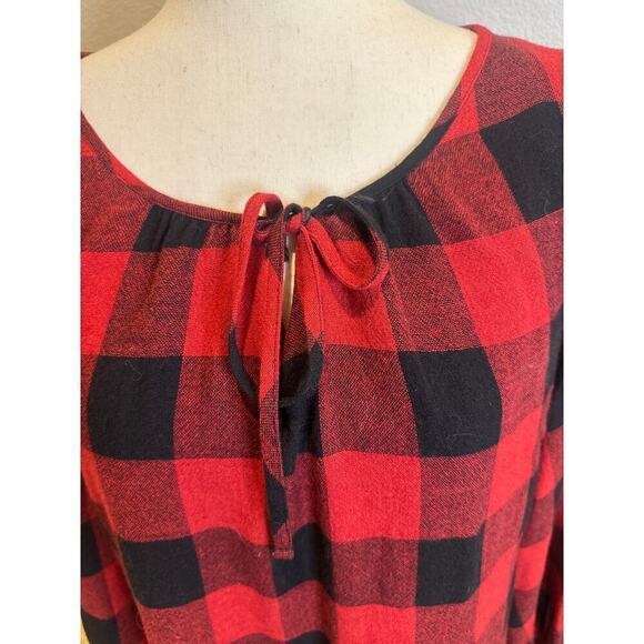 Madewell Black and Red Checkered Dress, Women’s Small - Picture 4 of 9